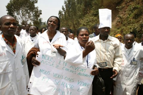 Workers from Panzi Hospital