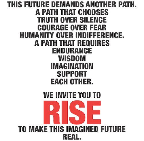 This future demands another path. A path that chooses truth over silence courage over fear humanity over indifference. A path that requires endurance wisdom imagination support each other. From today, this moment and leading up to 2026 (the 14th year of One Billion Rising), We invite you to RISE To make this imagined future REAL.